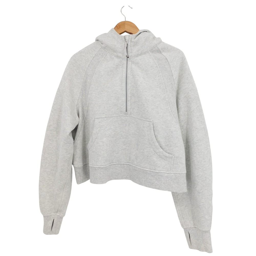 Lululemon Scuba Oversized Half-Zip Hoodie Heathered Core Ultra Light Grey M/L‎